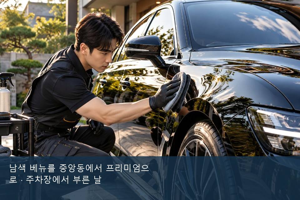 남색 베뉴를 중앙동에서 프리미엄으로 · 주차장에서 부른 날
