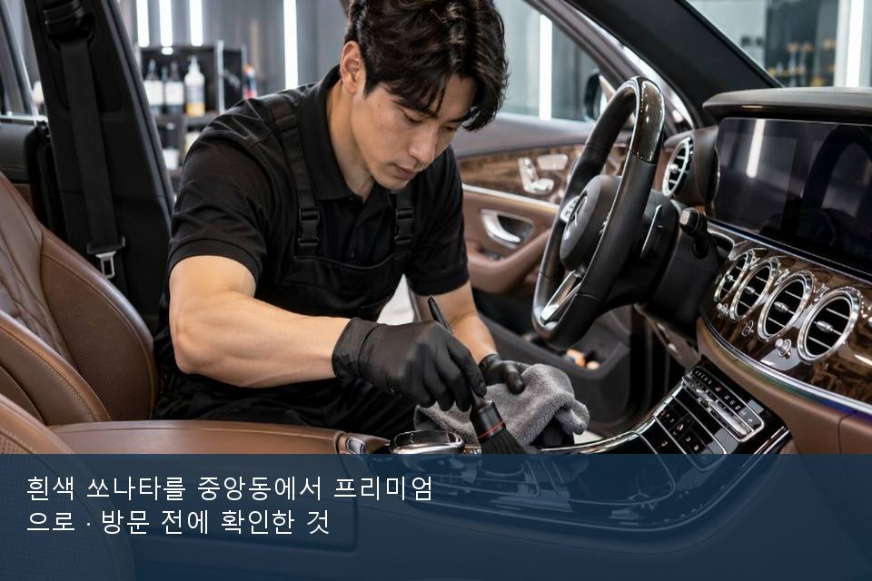 흰색 쏘나타를 중앙동에서 프리미엄으로 · 방문 전에 확인한 것
